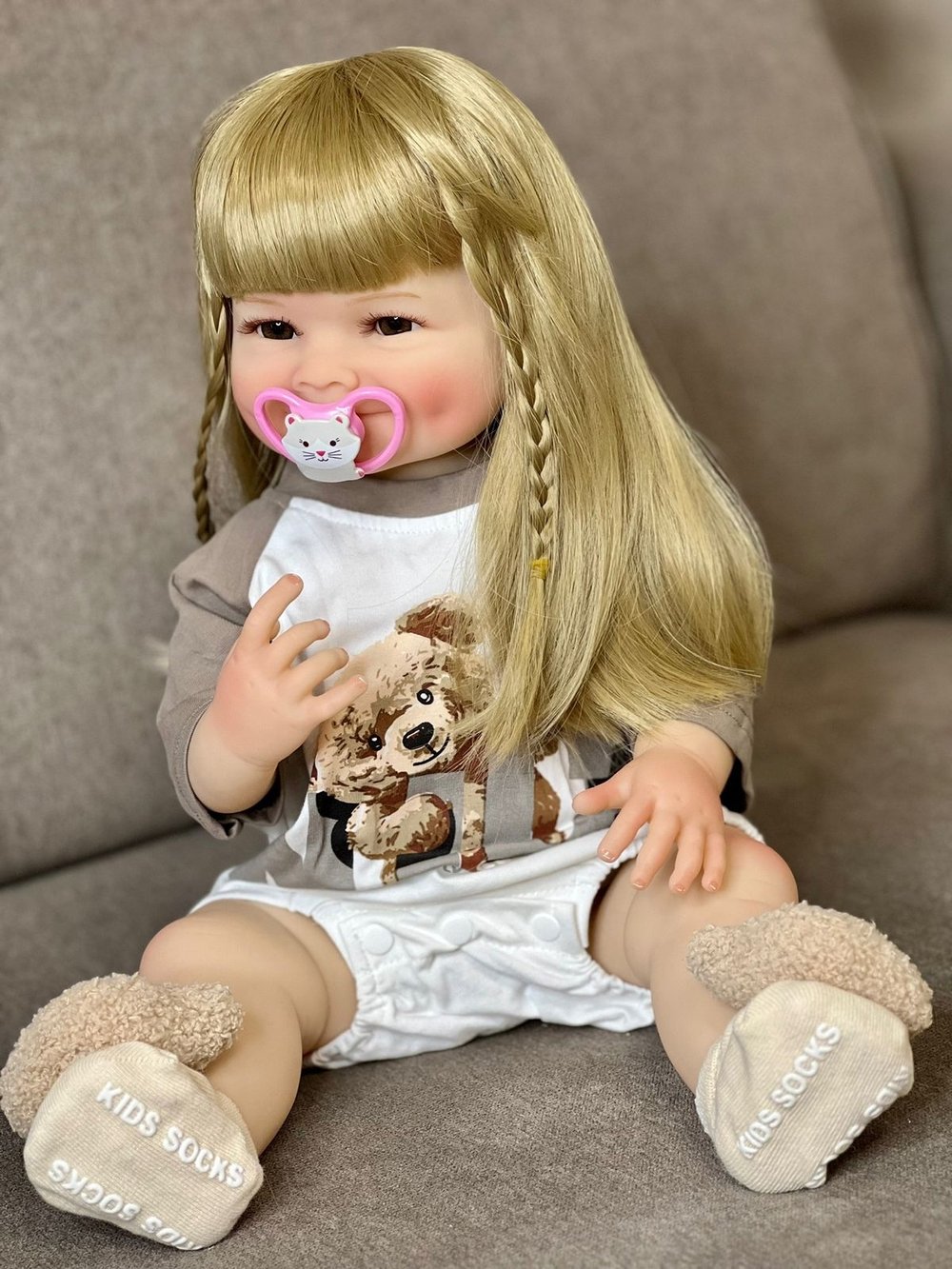 Кукла Реборн виниловая 55см в пакете (FA-134)