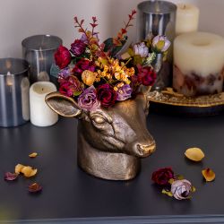 Статуэтка кашпо Олень Эклер Бронза