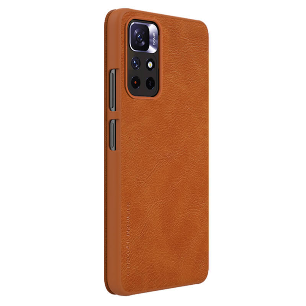 Кожаный чехол-книжка Nillkin Leather Qin для Xiaomi Poco M4 Pro 5G