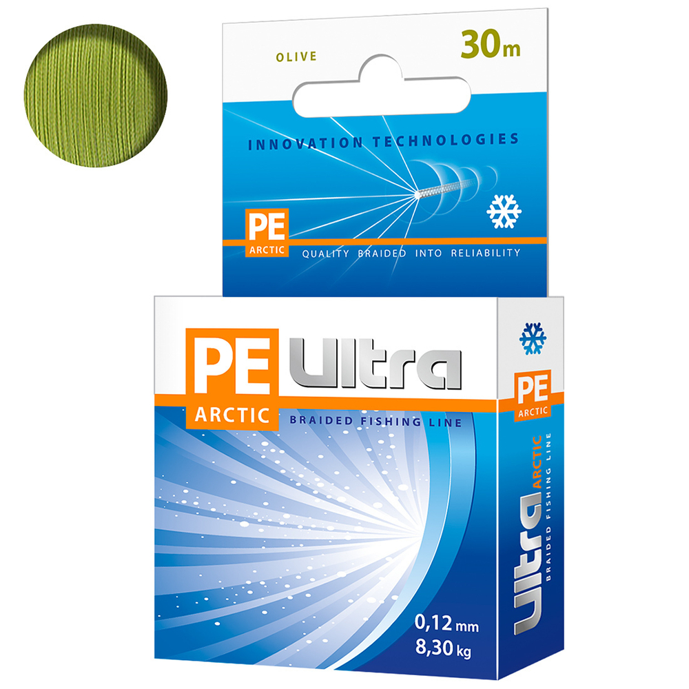 Плетеный шнур для рыбалки AQUA PE ULTRA ARCTIC