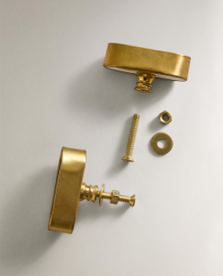 Мебельная ручка Zara Home, 2х5х5 см, золотой, 2 шт., 9399/555