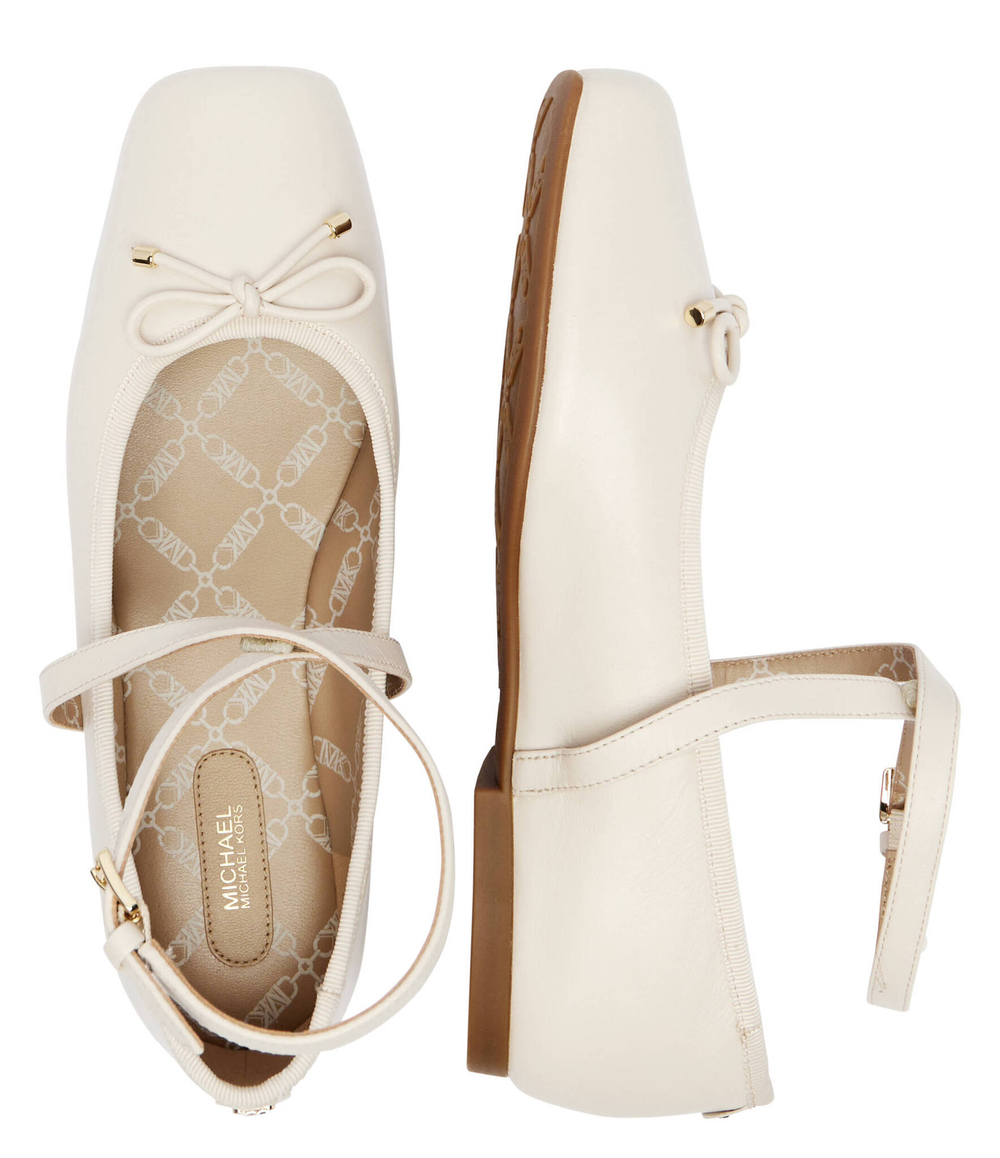 Кожаные балетки COLLETTE Michael Kors - кремовый(40T4CTFP1L)