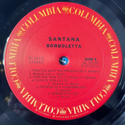 Винтажная виниловая пластинка LP Santana Borboletta (USA 1974)