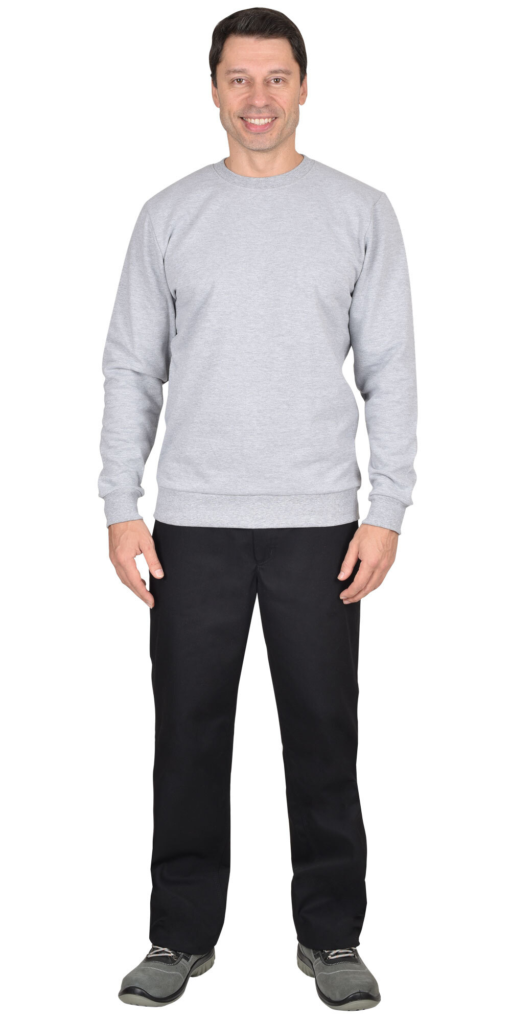 Толстовка длинный  рукава  меланж