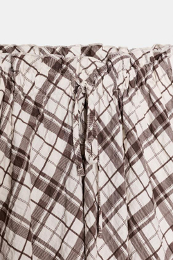 ZARA ЮБКА МИДИ В КЛЕТКУ, РАЗНОЦВЕТНЫЙ