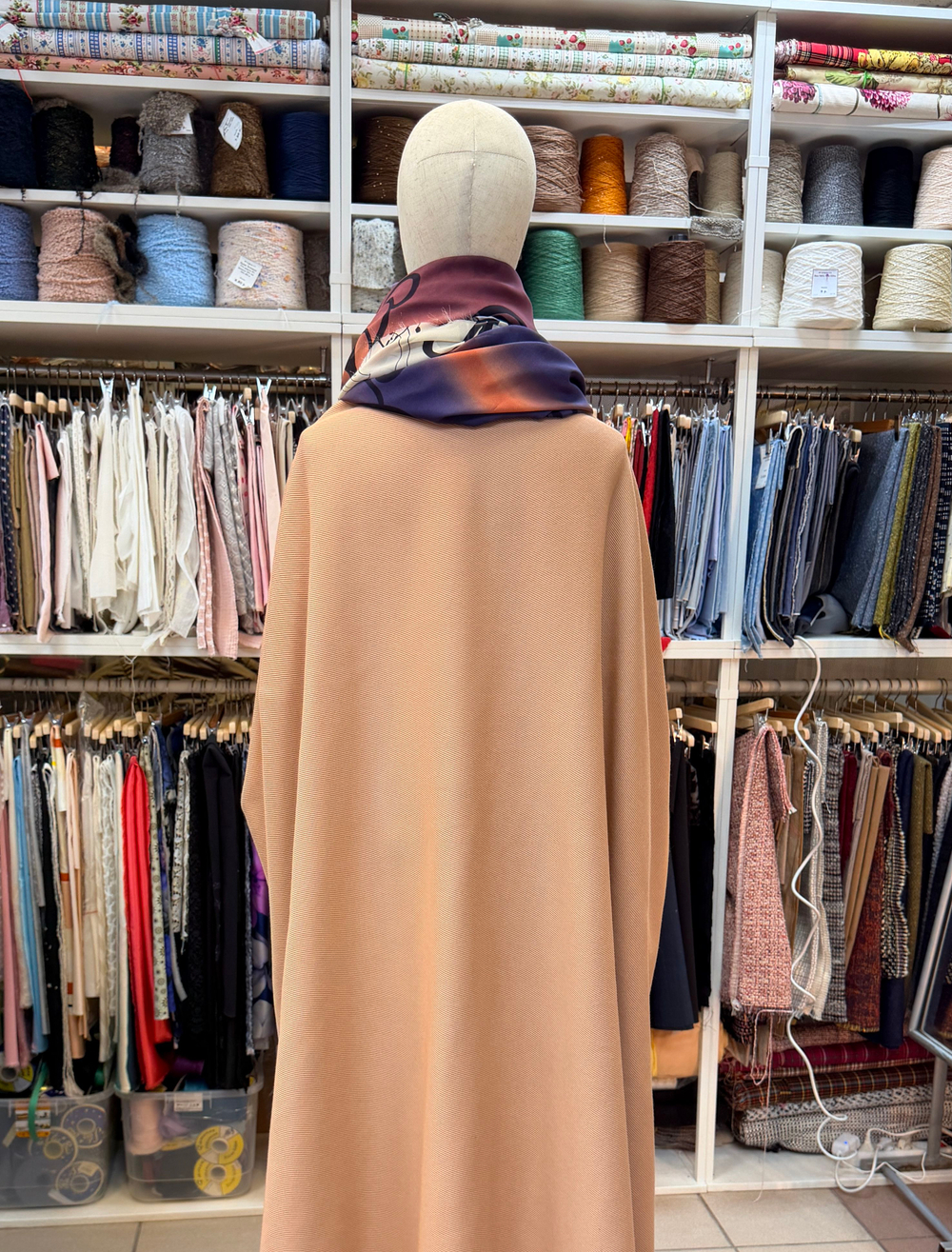 Ткань костюмная (Италия) 49% шерсть мериноса 51% хлопок ш 140см отрез 1,7 м