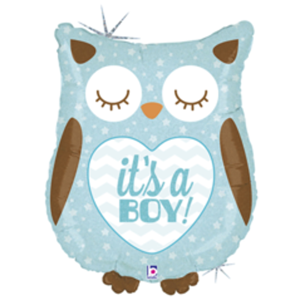 Б ФИГУРА IT'S A BOY Сова голубая блеск
