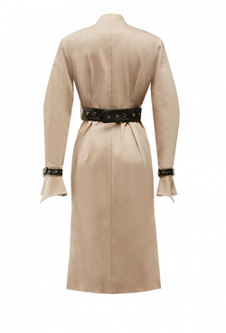 Френч бежевый с вырезами по бокам 16-02-20FW