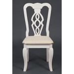 Стул - Афродита/ Aphrodite дерево гевея, 46х54х99см, butter white, ткань кремовая с рисунком (3321)