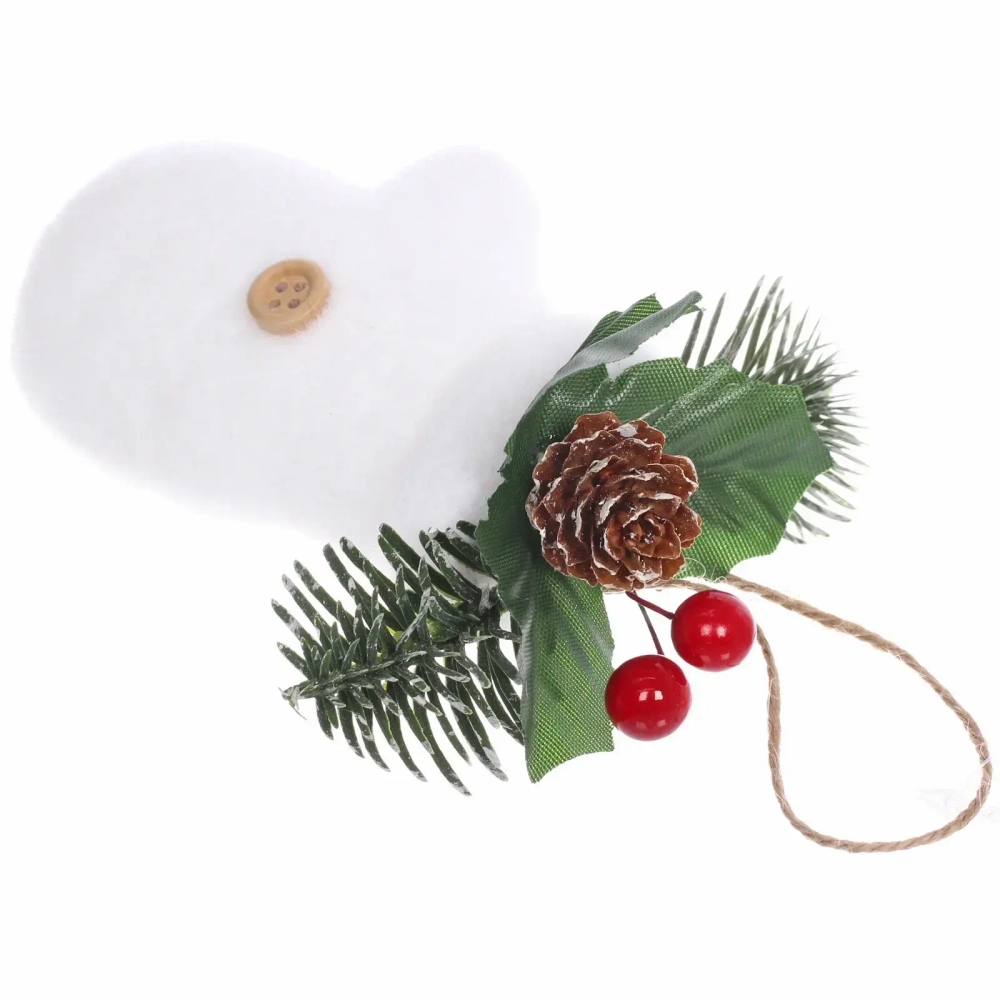 Подвеска «Теплая варежка» 12*6 см, Белый