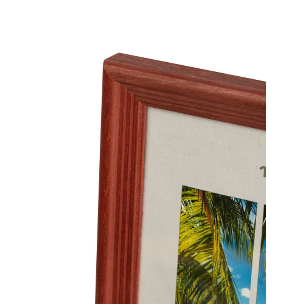 Фоторамка Image Art С18 10х15 деревянная из сосны, цвет красное дерево, вставка-прозрачный пластик