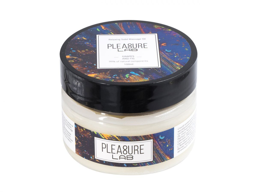 Твердое массажное масло Pleasure Lab Relaxing с ароматом винограда и инжира - 100 мл