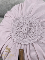 Подушка декоративная "Лейс" круглая розовая 39x39x10см от J-LINE