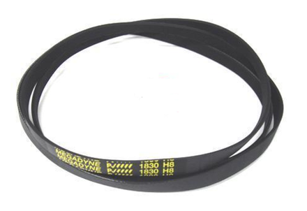 Ремень 1830 H8 Megadyne для стиральной машины Whirlpool (Вирпул) 1830мм черный, желтая надпись