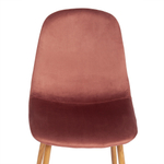 Стул BREEZE (mod. 4724) / 1 шт. в упаковке вельвет/металл, 44 х 53 х 87 см, Coral (коралловый) HLR44 / натуральный