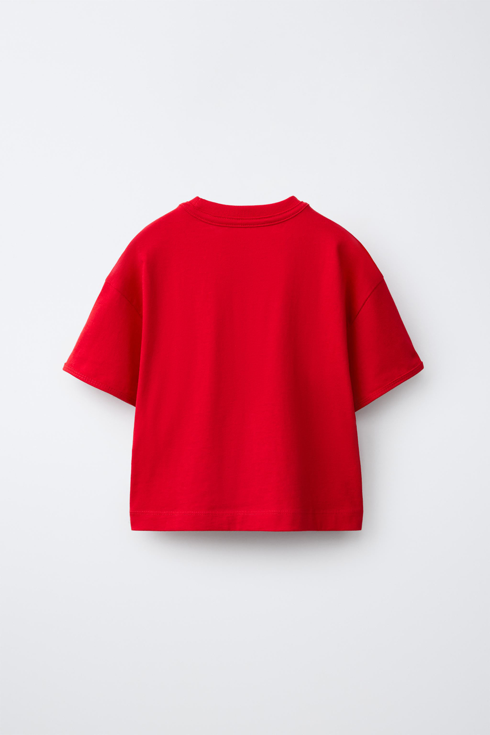 ZARA ОДНОТОННАЯ ФУТБОЛКА, КРАСНЫЙ