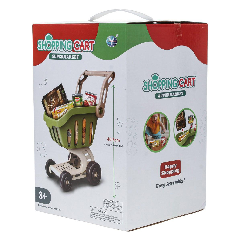 Тележка для супермаркета с продуктами, коробка YDF5516-1