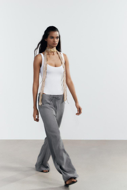 ZARA БОДИ В РУБЧИК, БЕЛЫЙ