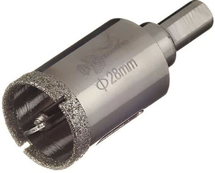 Коронка алмазная по керамике и кафелю 28 мм. С центрирующим сверлом TRIO-DIAMOND 400028