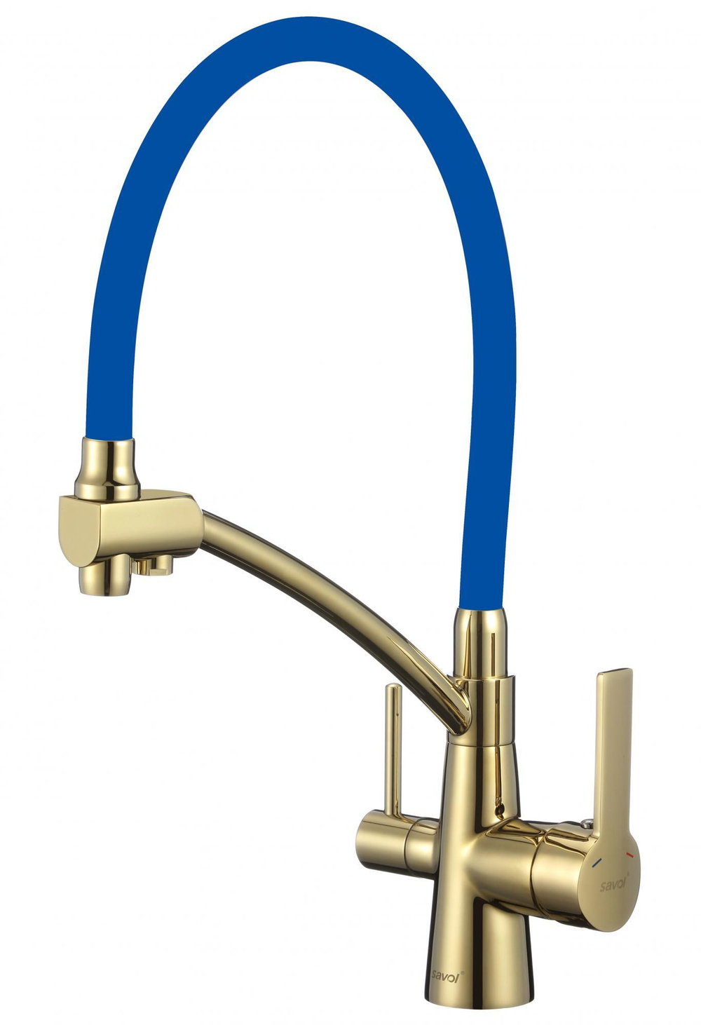 Смеситель для кухни золотой под фильтр Savol S-L1805B-05