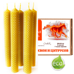 Свечи новогодние, Огненная лошадь, 26 см, 5 штук, цитрусы и хвоя