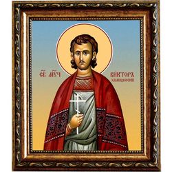 Виктор Халкидонский мученик. Икона на холсте.