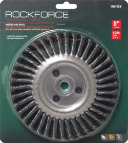 Кордщетка дисковая стальная витая для УШМ 200мм, в блистере RockForce##Rock FORCE RF-BWF108