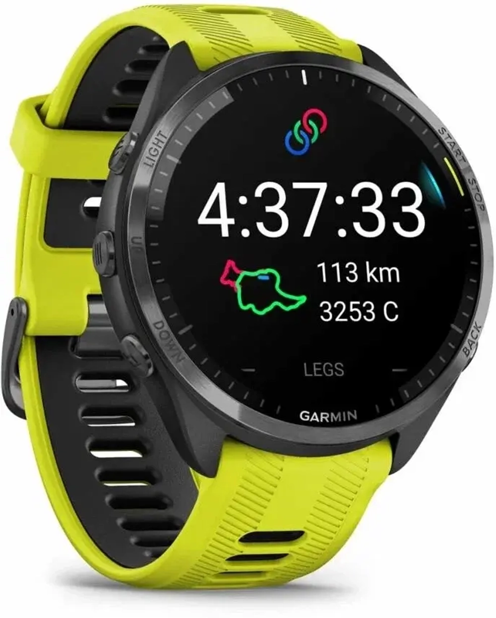 Умные часы Garmin Forerunner 965 47 мм, желто-чёрный (Amp/Yellow)
