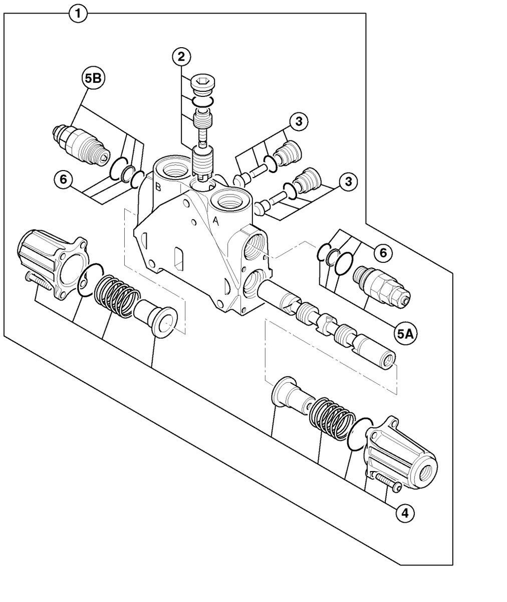 Секция гидрораспределителя JCB 25/223430