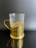 Подстаканник "Памятник А.М. Горькому" СССР, 1960-1990 гг. с хрустальным стаканом