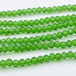Бусина стекло, цвет зеленый, размер 3*4 мм, цена за 3 грамма (около 40 шт)