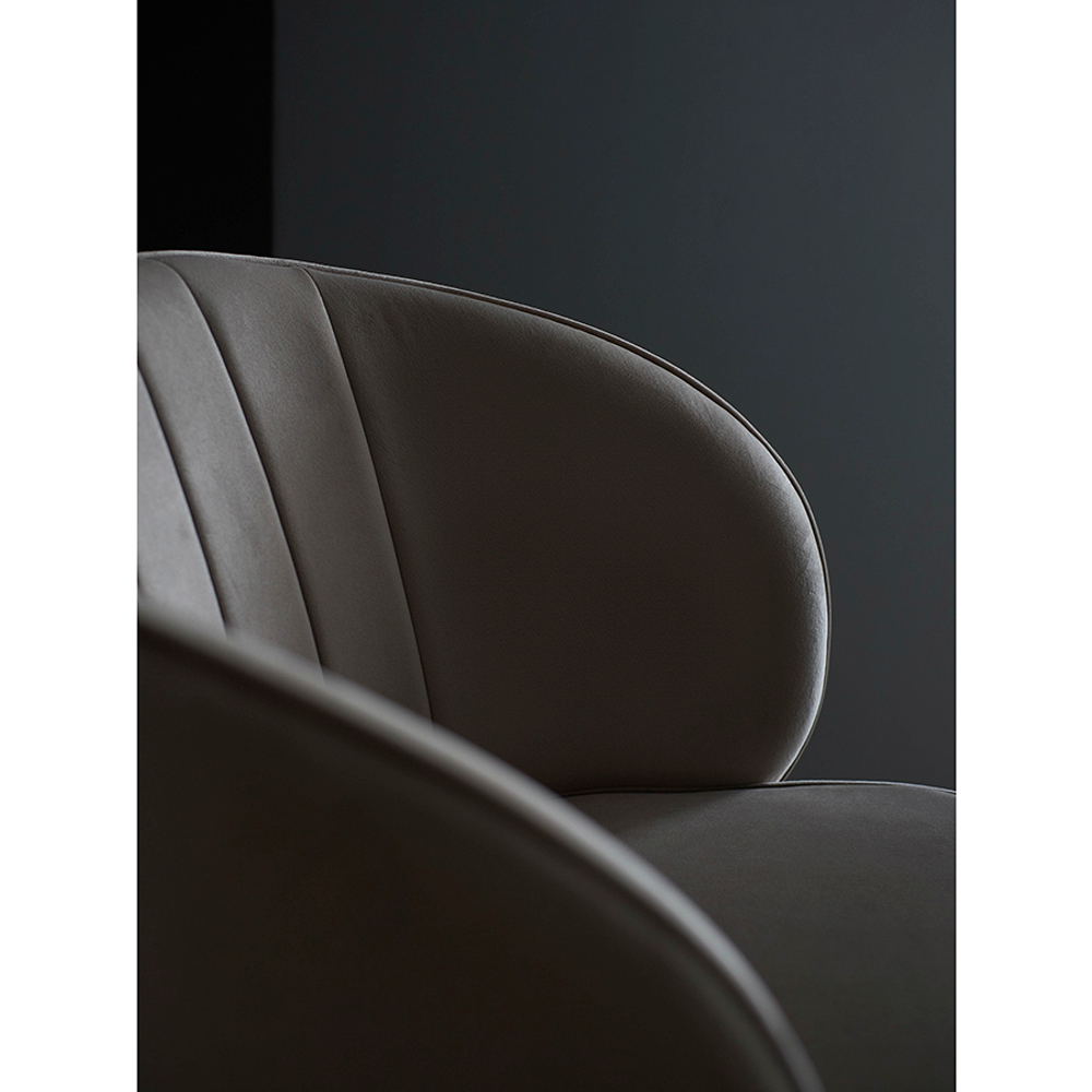 Стул coral, велюр, серо-бежевый