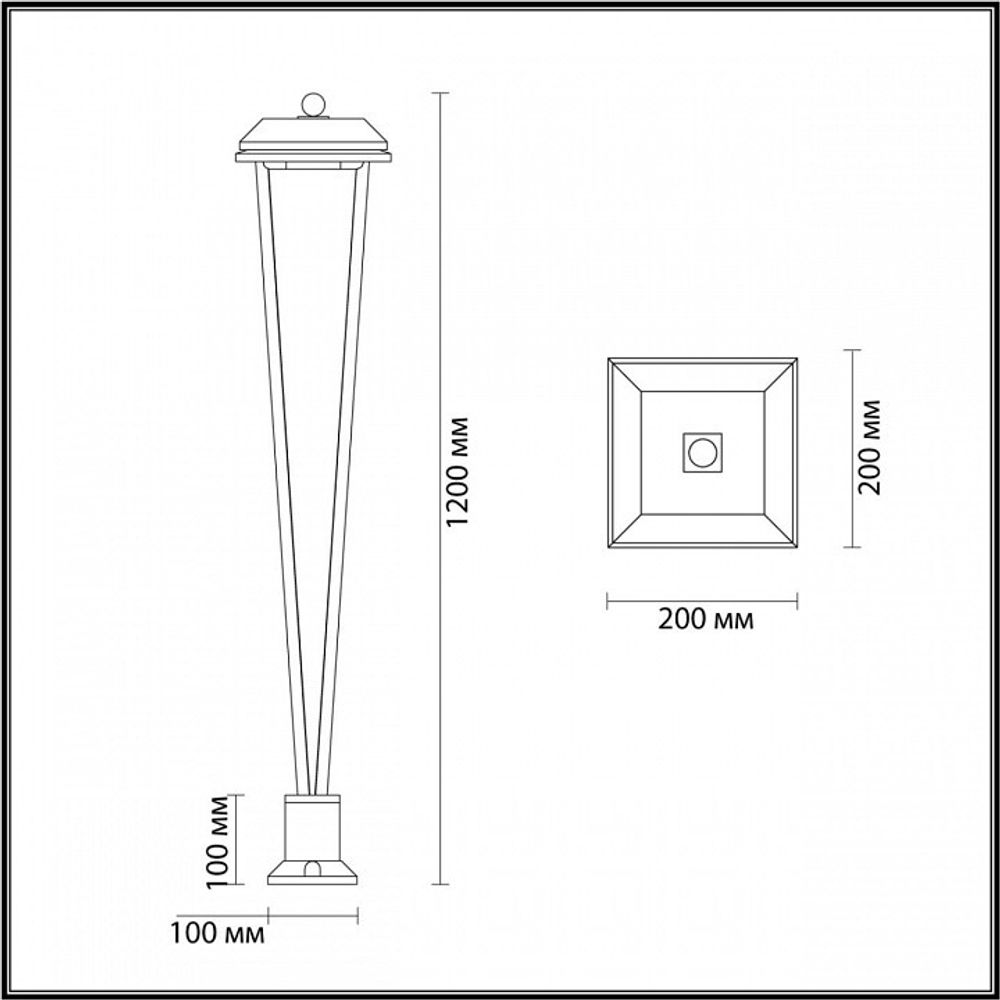 Наземный высокий светильник Odeon Light Bearitz 6655/12GA3