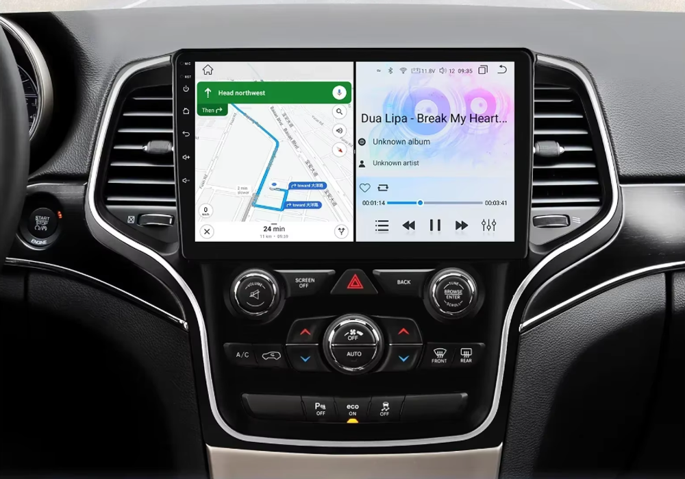 Магнитола для Jeep Grand Cherokee WK2 2013-2021 (взамен 8.4" экрана) - Teyes CC3L IPS 10" монитор на Android 10, 8-ядер, CarPlay, 4G SIM-слот