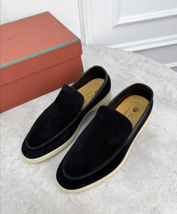 Лоферы Loro Piana Summer Walk со вставками кожи крокодила