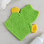 Мочалка-варежка детская "Лягушонок" с петелькой 578733