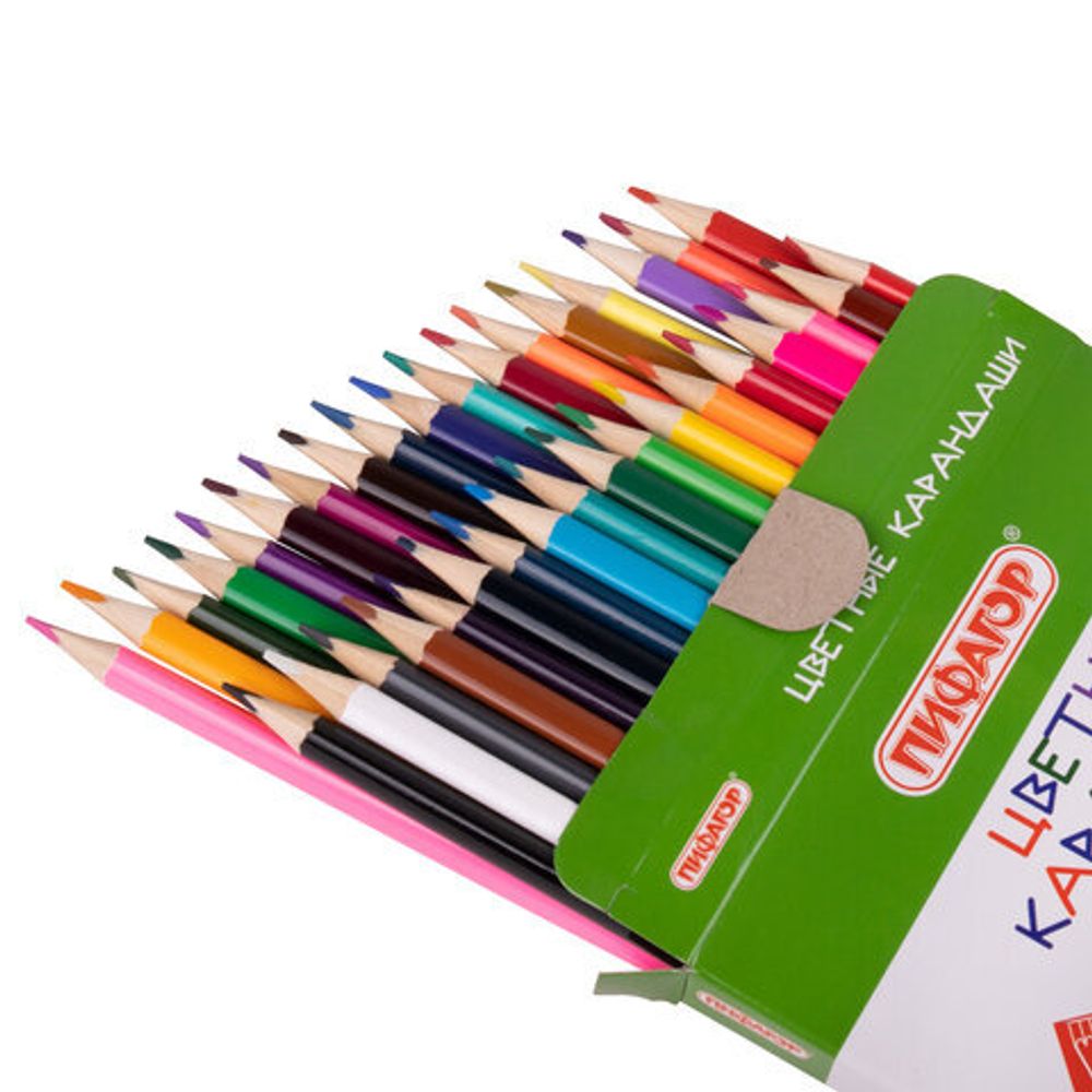 Карандаши цветные ПИФАГОР "Сказки", 36 цветов, классические, заточенные, 181824