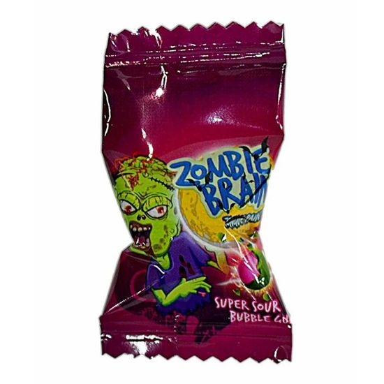 Кислый леденец Ilham Sweets Zombie Brain с жевательной резинкой, 3,5 г