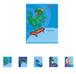 Тетрадь А5 12л. клет. "Мой друг Дино" 5 диз. (Хатбер)