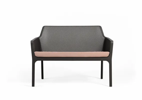 Уличный пластиковый диван Net Bench антрацит