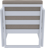 Кресло пластиковое с подушками Siesta Contract Mykonos, серебристый, светло-коричневый