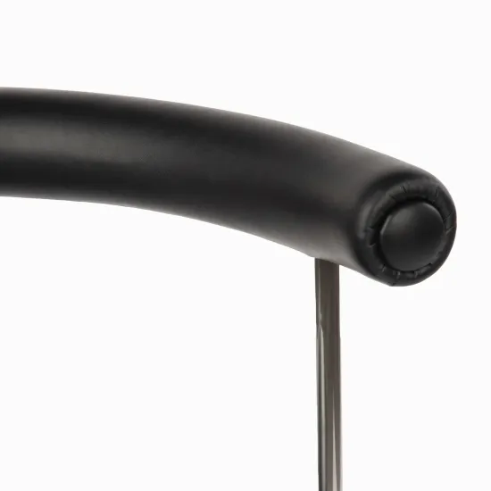 Обеденный стул Lara черная экокожа, металлический каркас