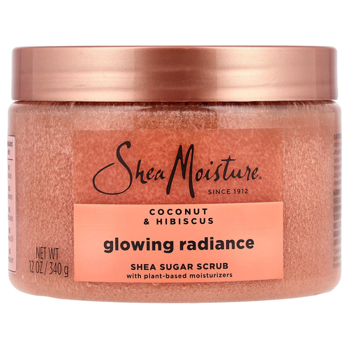 SheaMoisture, Glowing Radiance, сахарный скраб ши, кокос и гибискус, 340 г (12 унций)