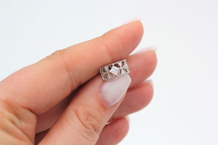 Кафф Ажурный, со стразами