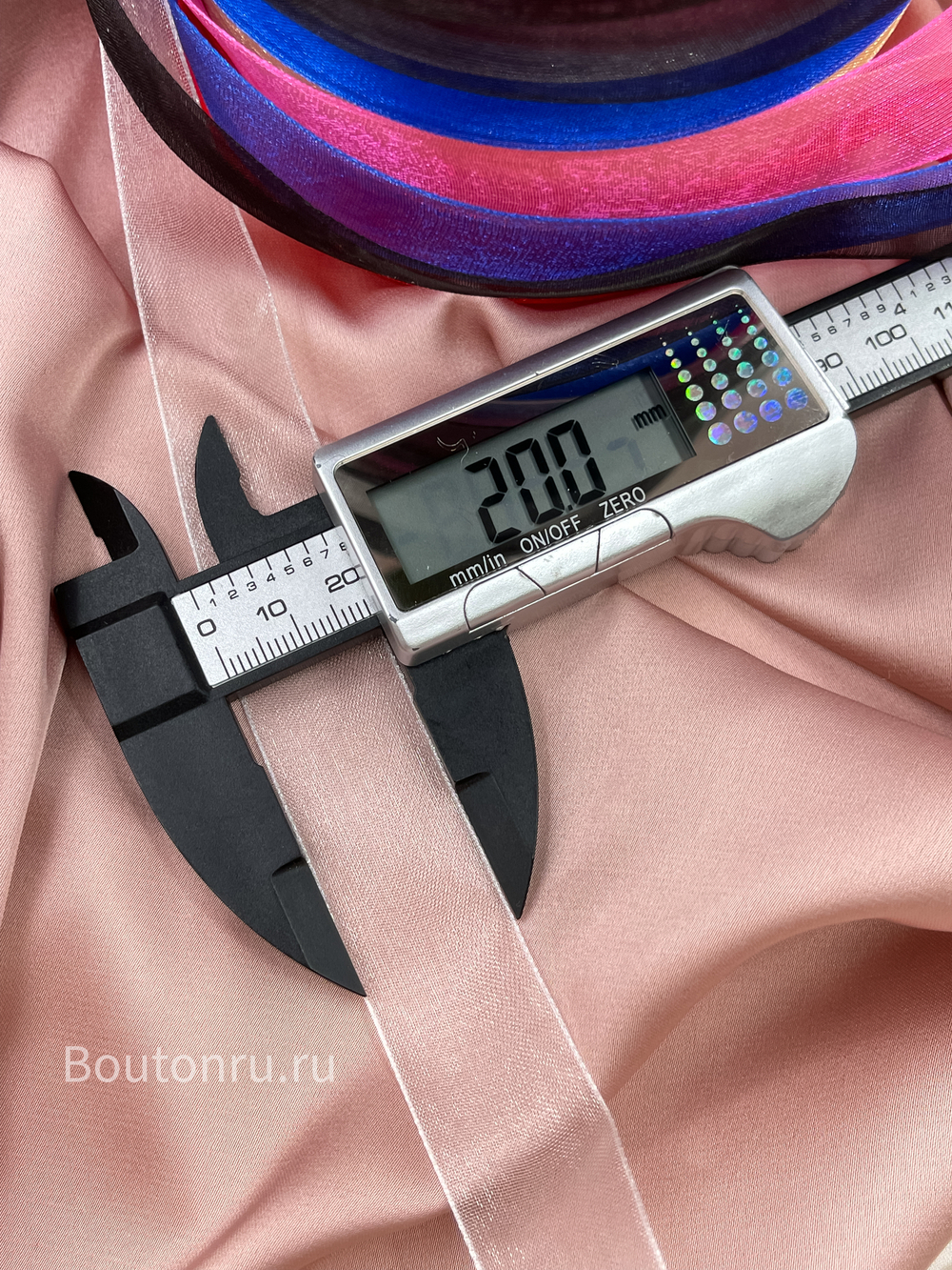 Лента капроновая органза красная