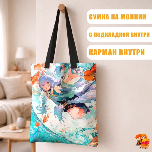 Сумка шоппер с принтом Honkai Star Rail