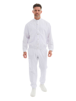 Бомбер медицинский мужской Тезис TZ690, на кнопках с эластичным поясом, белый, 54