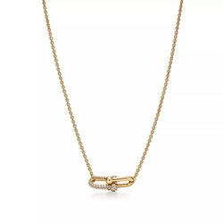 Подвеска из жёлтого золота 18k с бриллиантами, Tiffany 💎Hard Wear Double link
