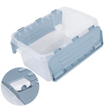 Контейнер для хранения VERDE LEON 10л с распашными крышками прозрачный