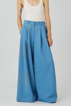 Кюлоты из голубой шерсти